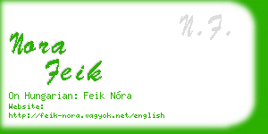 nora feik business card